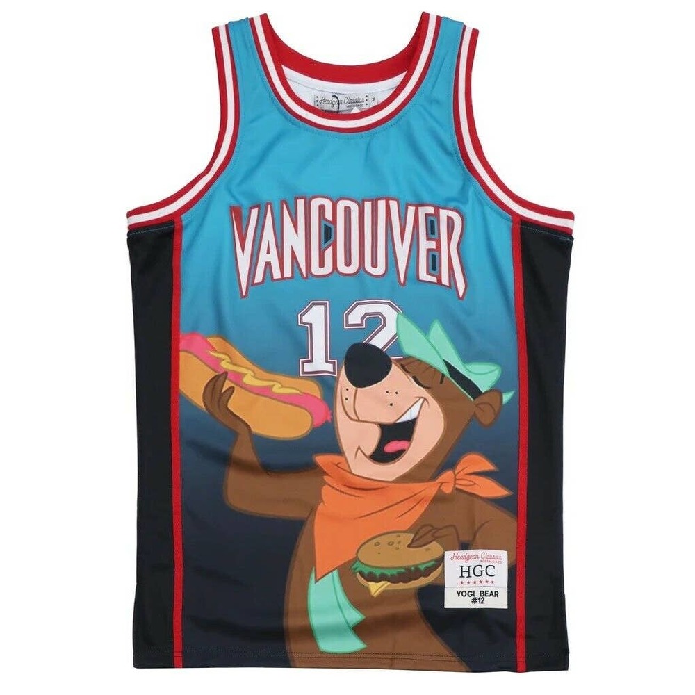 Yogi Bear Vancouver Men's Headgear Classics Basketball Jersey - Teal